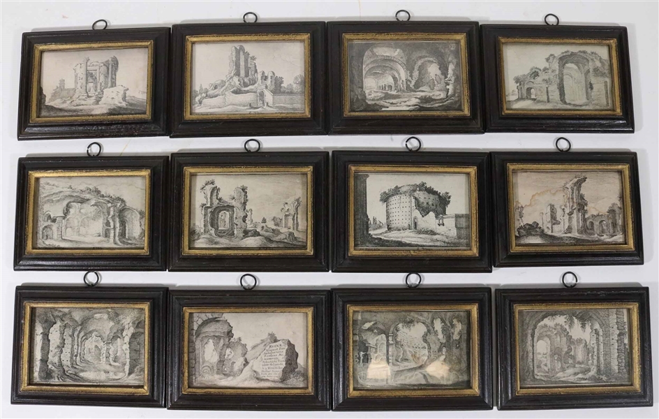 Twelve Old Master Small Etchings, Ancient Ruins
