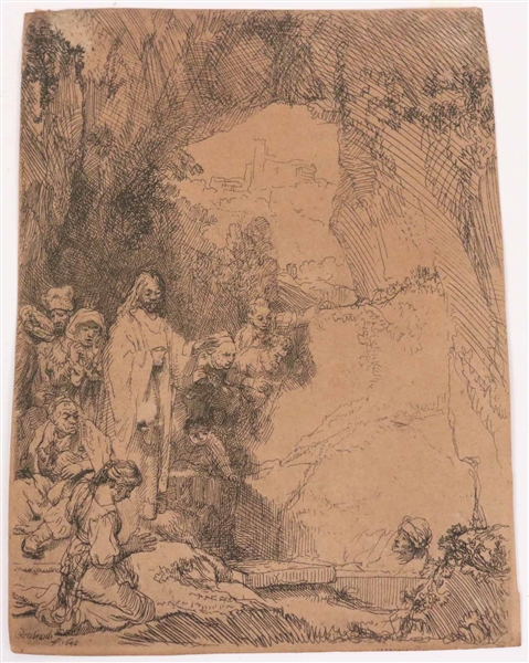 Old Master Etching & Drypoint, Raising of Lazarus