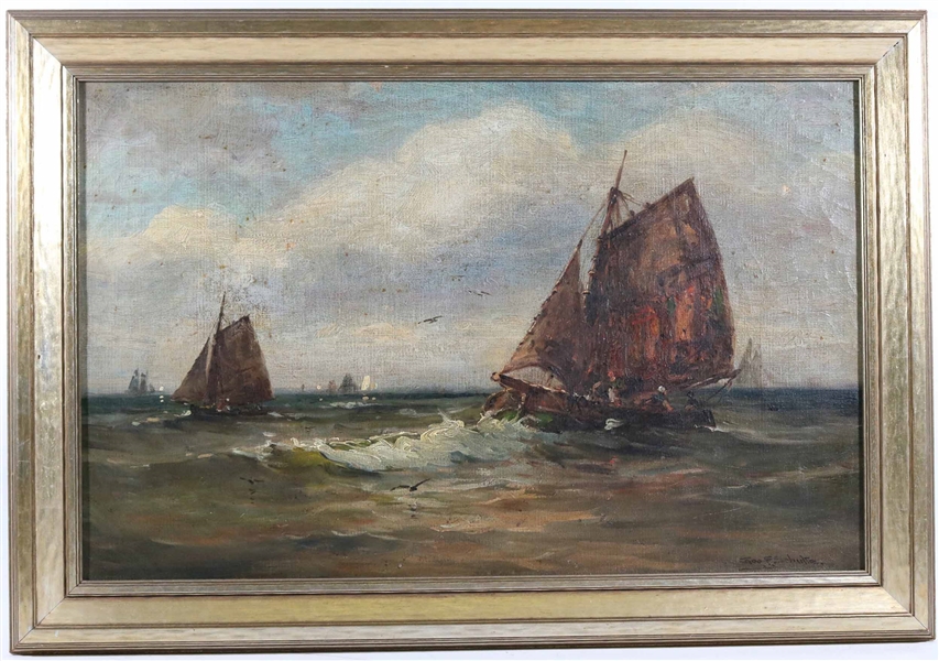 Oil on Canvas, George F. Schultz, Maritime
