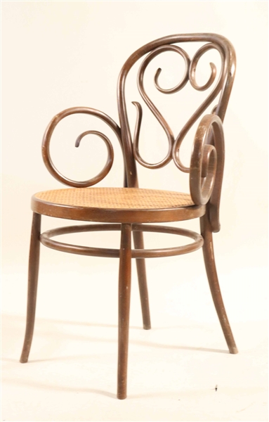 Vintage Bentwood Caned Armchair