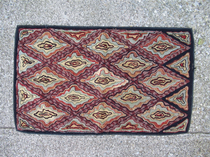 Vintage Hooked Accent Rug