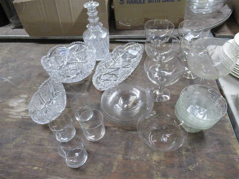 Group of Assorted Glass Table Articles