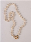 Strand 9MM Cultured Pearl Necklace 14K Gold Clasp
