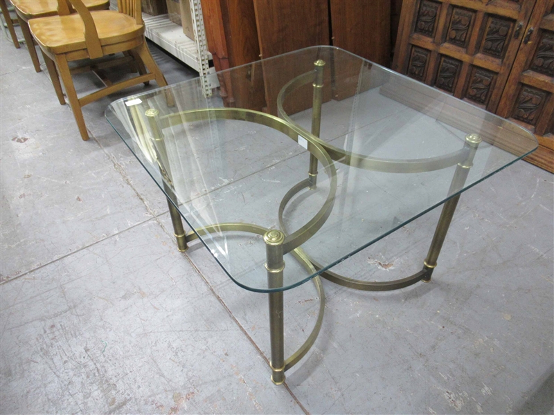 Modern Glass Top Occasional Table