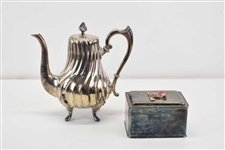 Silverplate Footed Teapot