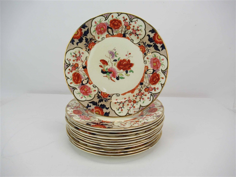 12 Antique English Siva Plates