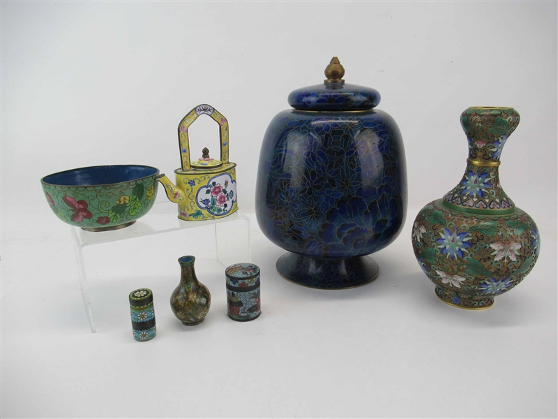 Champleve and Cloisonne Table Articles