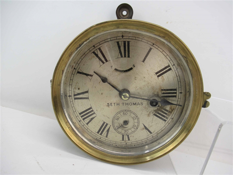 Seth Thomas 8 Day Lever Brass Ship Clock 