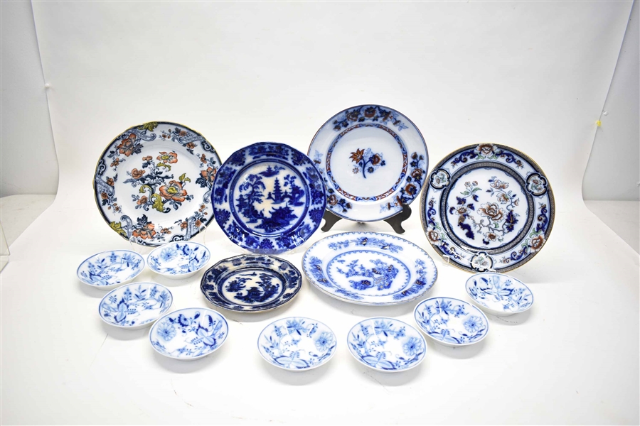 Group of Assorted Antique Porcelain Dishes