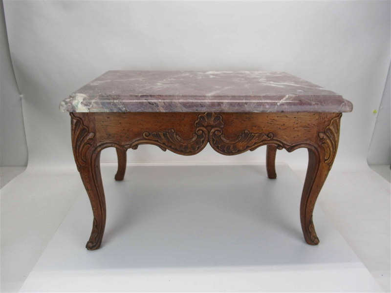 Louis XV Style Marble-Top Low Table