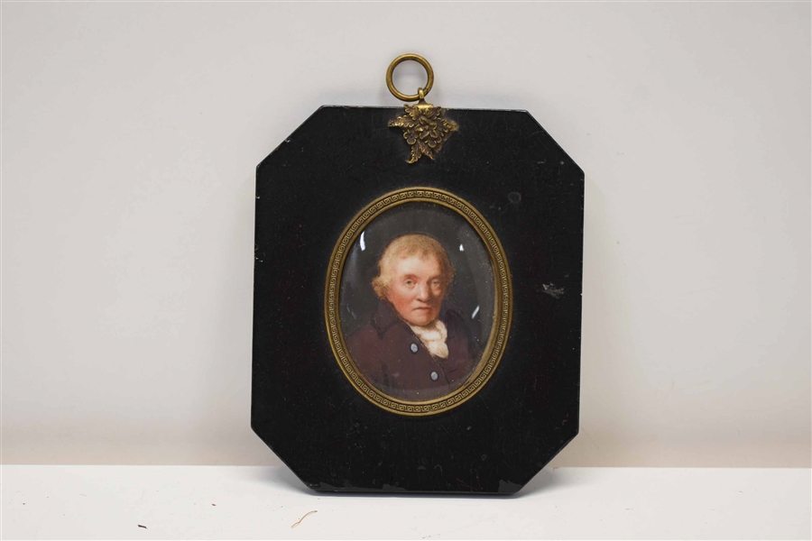 Antique Miniature Portrait of  Gentleman 