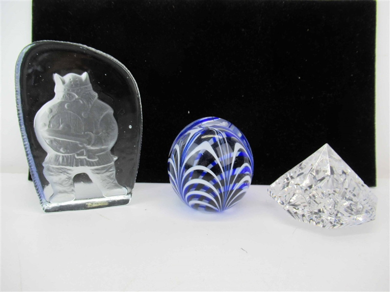 Waterford Crystal Diamond Shaped Paperweight 
