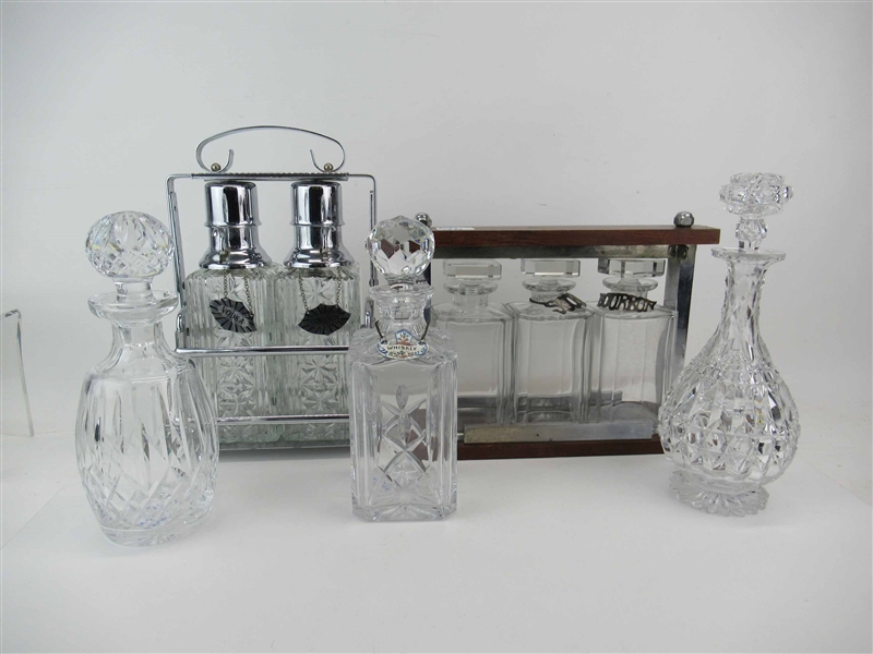 Group of Assorted Crystal Decanters