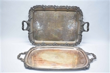 William Adams English Silver Plate Handled Tray