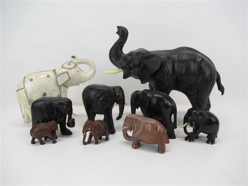 Group of Assorted Elephant Figures