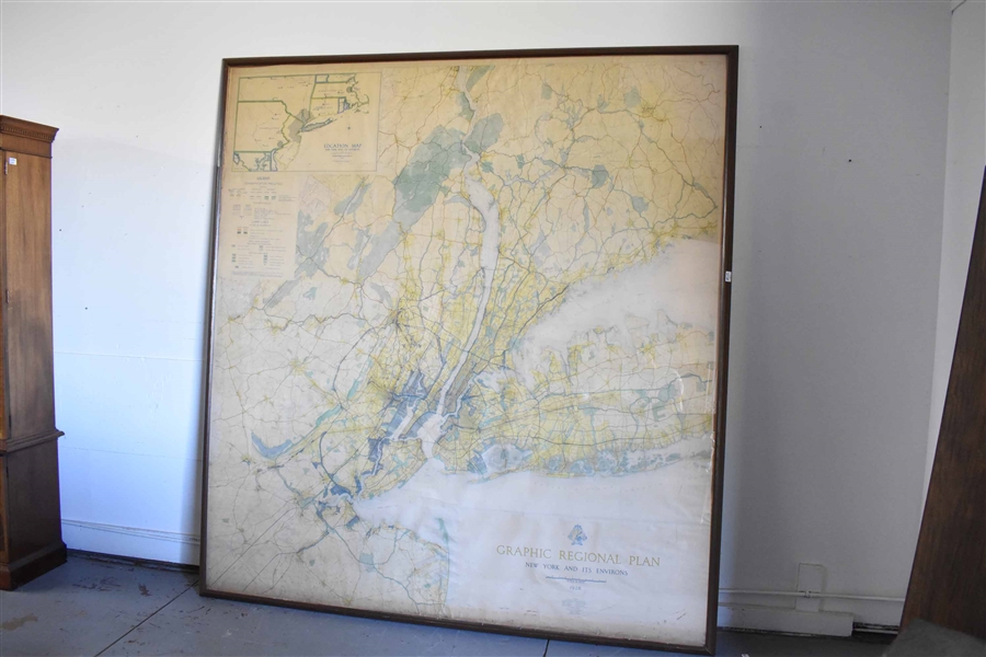 1928 New York Map of Graphic Region Plan