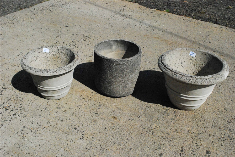 Three Concrete Planters