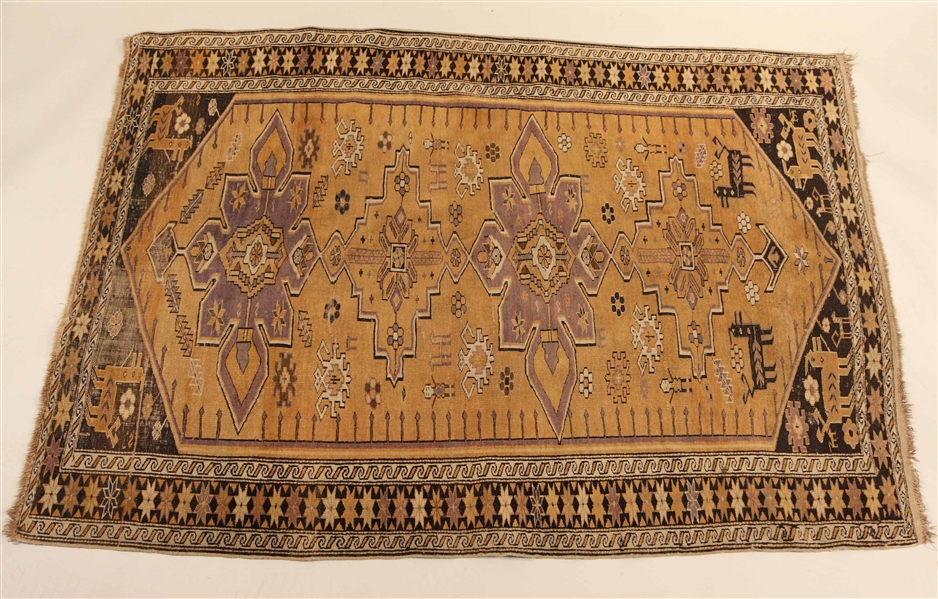 Kashan Carpet in Cream and Brown