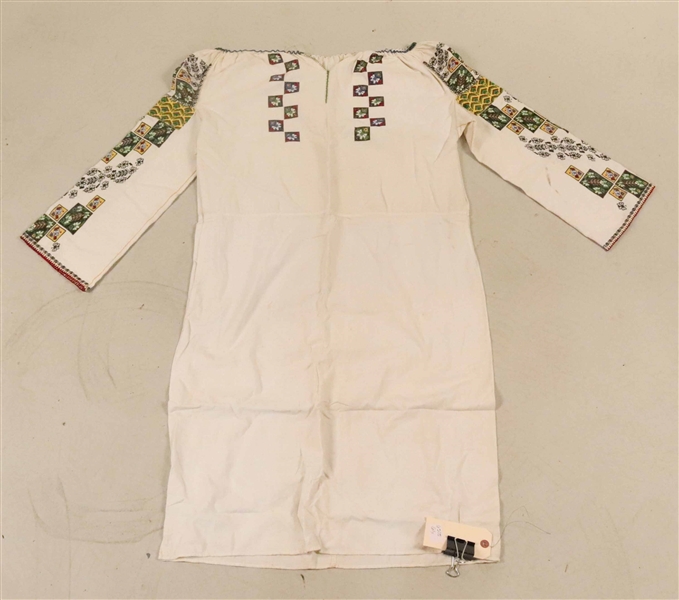 Colorful Romanian Embroidered Heavy Cotton Tunic