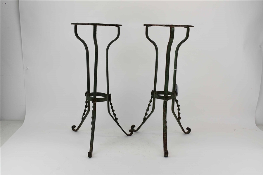 Pair of Wrought Iron Plant Stands