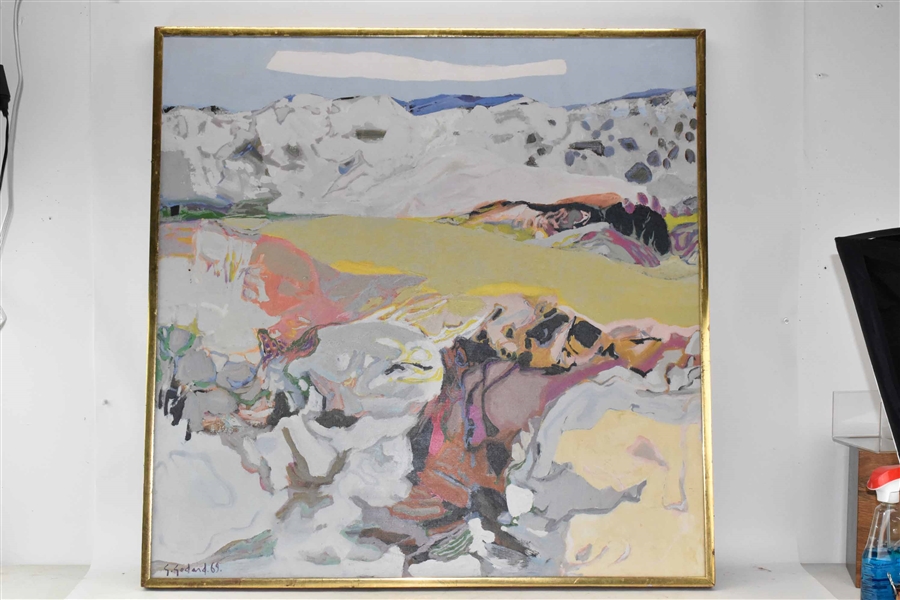 Gabriel Godard Oil on Canvas of Landscape