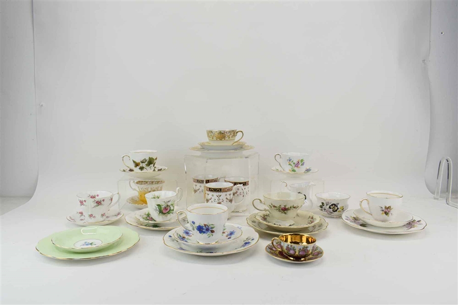Group of Assorted Trio Cup & Saucer Sets