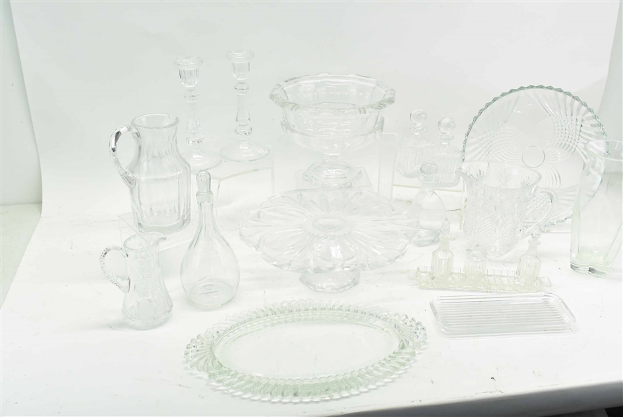 Group of Assorted Crystal and Glass Table Articles