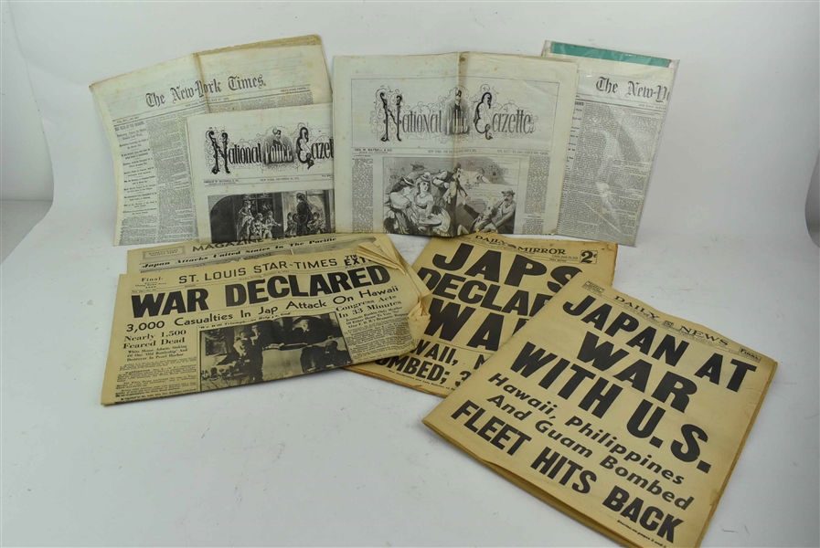 Group of Antique and Vintage Newspapers