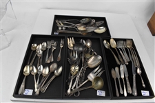 Group of Silverplate Serving & Flatware Articles