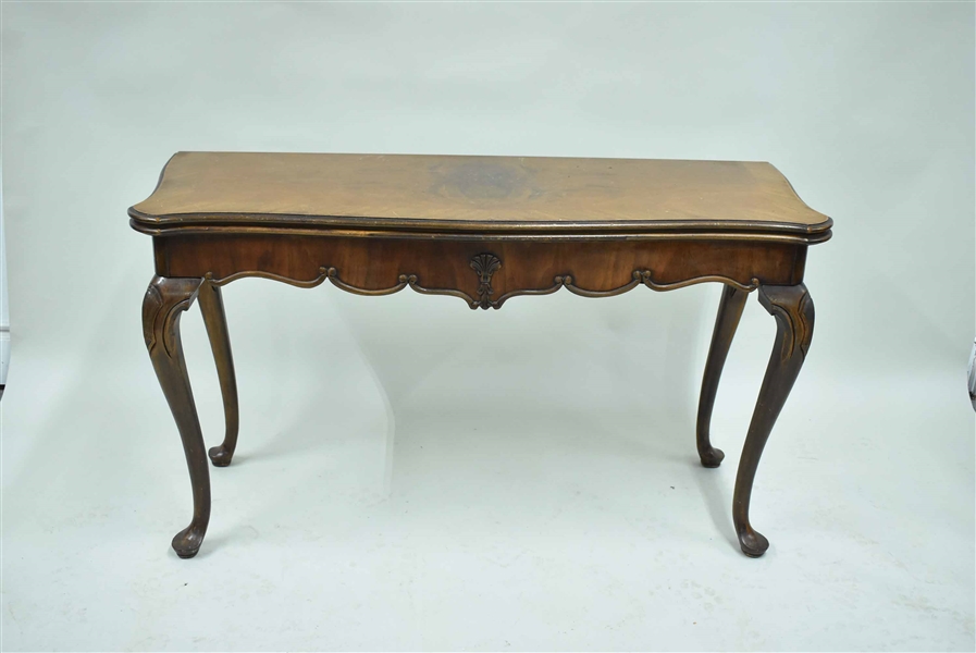 Queen Anne Style Mahogany Console Table
