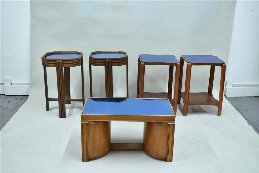 Group of Assorted Art Deco Style Occasional Tables