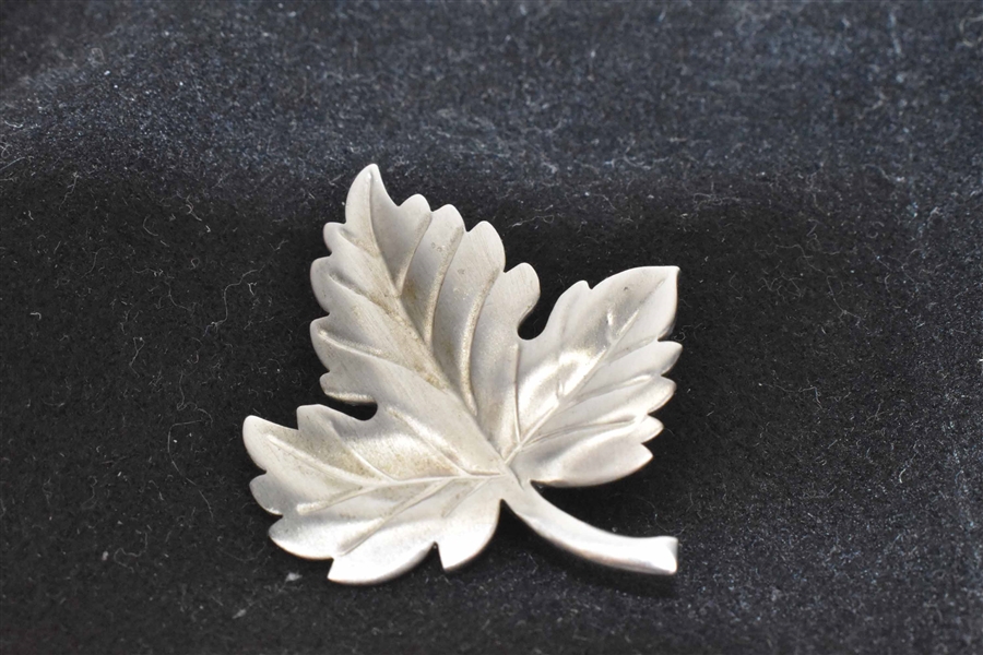 Tiffany & Co. Sterling Maple Leaf Brooch Pin