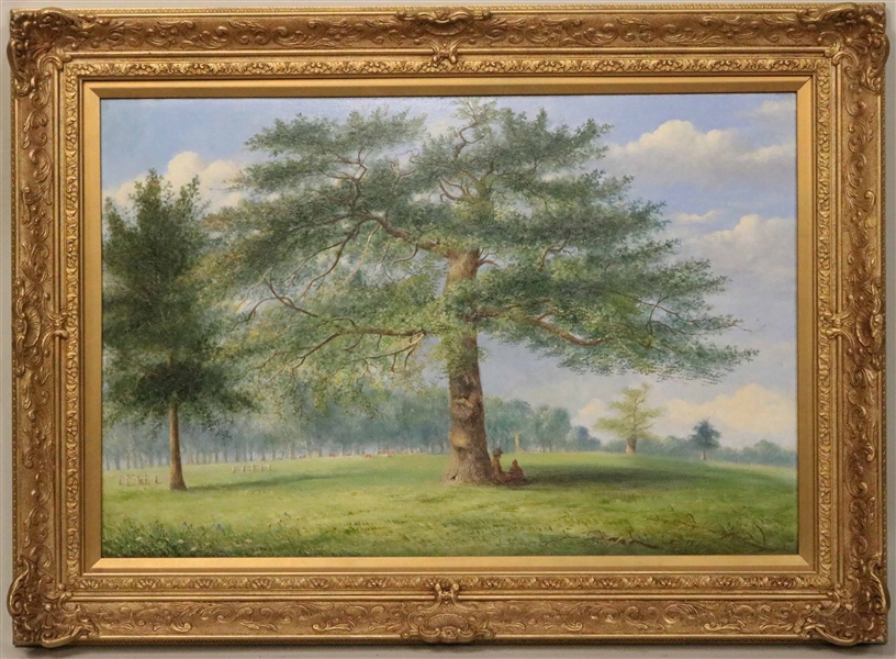 J.W. Anderson, Oil on Canvas, Bucolic Landscape