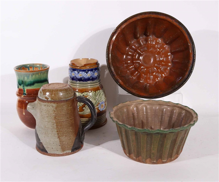 Two Redware and Terracotta Molds