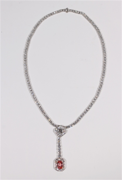 Oscar Heyman Sapphire & Diamond Lavalier Necklace