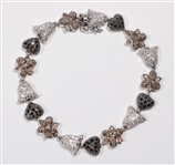 Chatila Colored Diamond & Diamond Bracelet