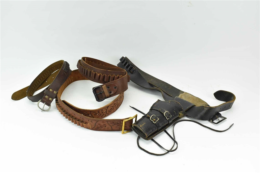 Group of Assorted Western Leather Ammo Belts