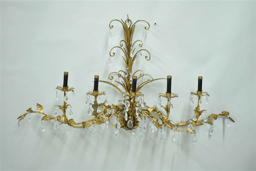 Vintage 5-Light Gilted Wall Sconce