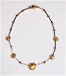 Antonini Citrine, Ruby, and Diamond Necklace