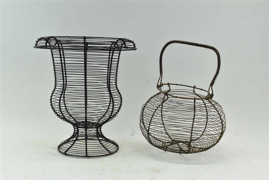 French Style Wire Urn Basket
