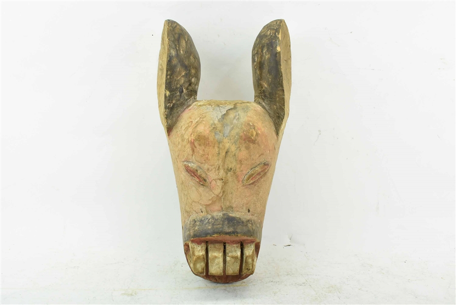 Carved Wood Ceremonial Mask