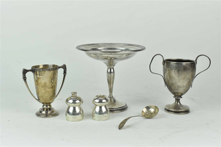 2 English Sterling Trophy Cups