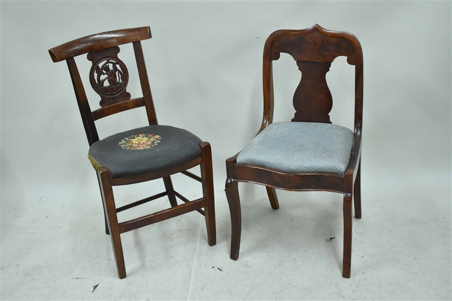 Antique Empire Mahogany Side Chair