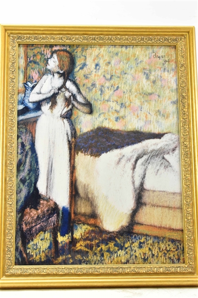 Degas Print of Girl Braiding Hair