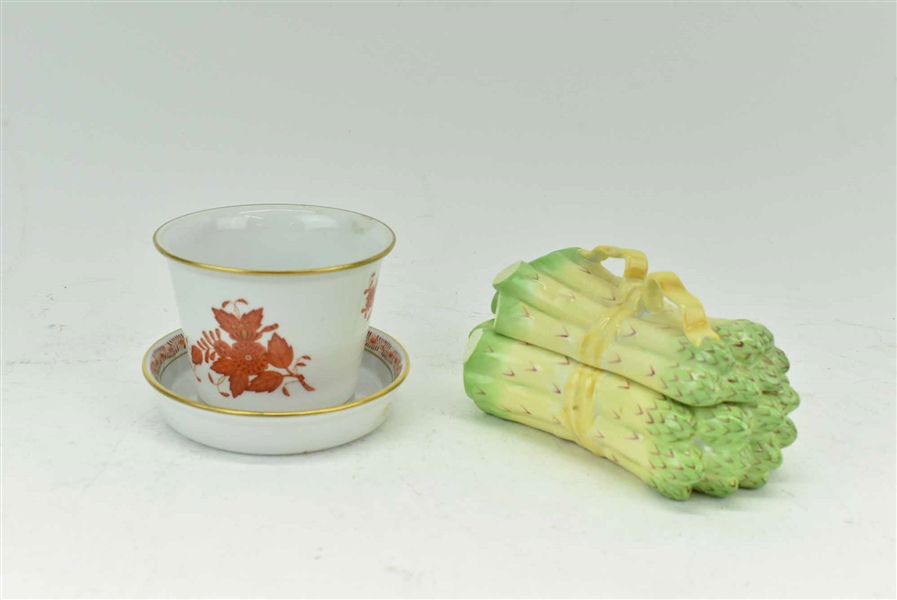 Herend Asparagus Form Trinket Dish