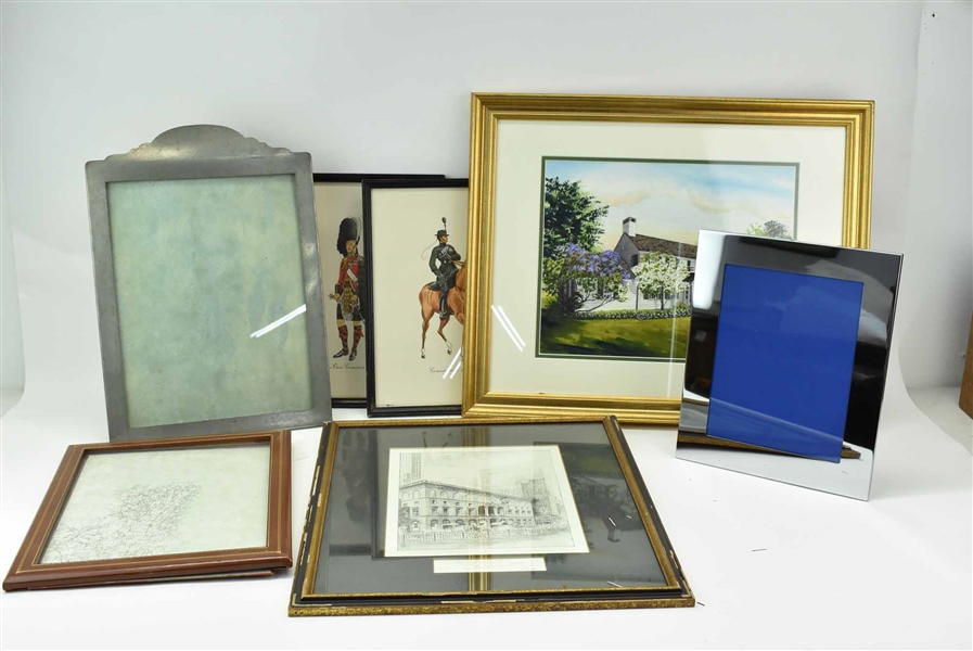 Group of Assorted Artwork and Picture Frames