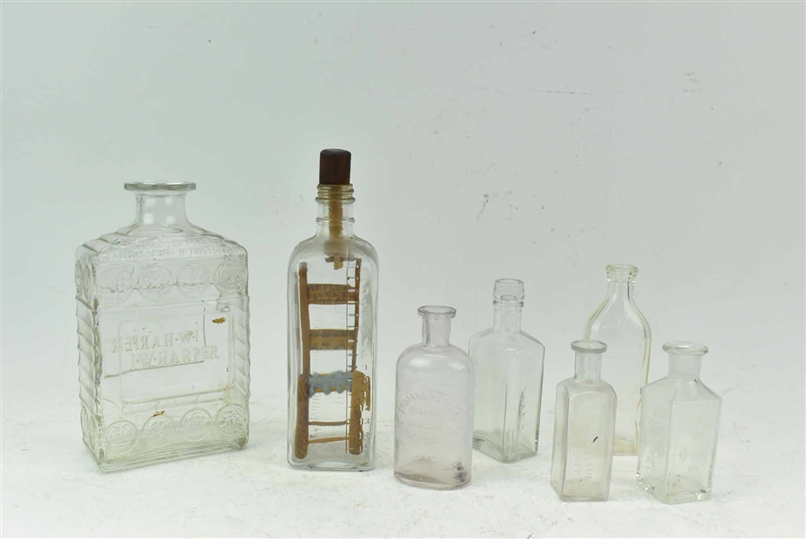 Folk Art Bottle Whimsey with Chair