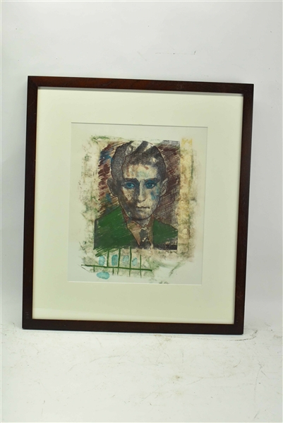 Modern Lithograph of Young Man Kafka
