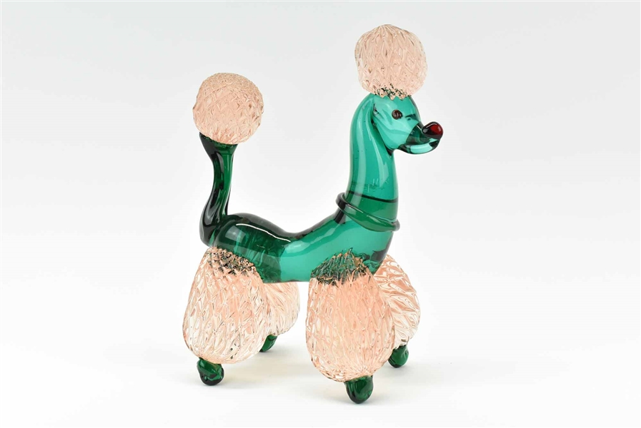 Murano Style Art Glass French Poodle