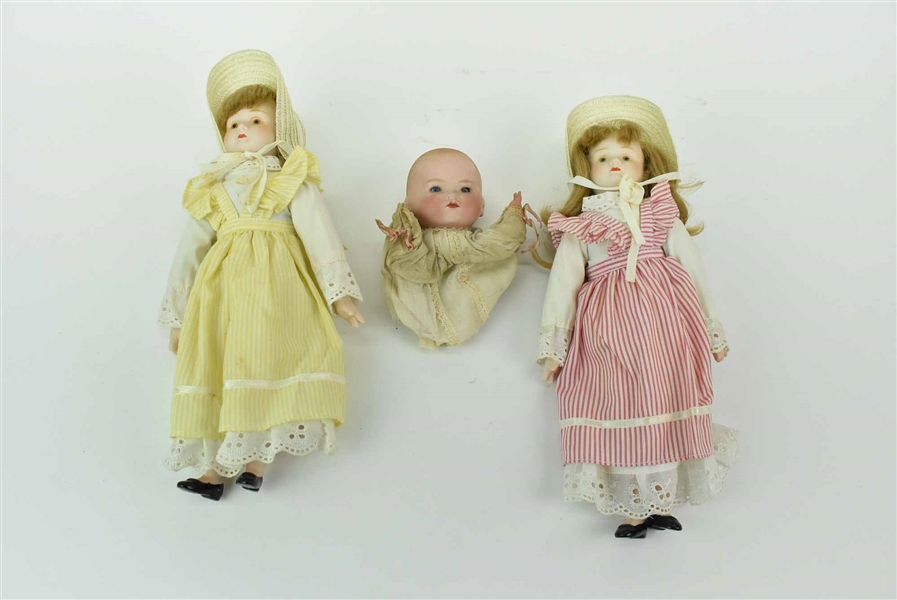 Group of Three Vintage Ceramic Dolls